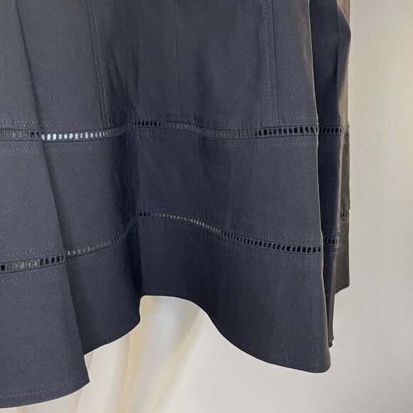 NANETTE LEPORE Women's Black Rayon Stretch Skirt - Size 6 - NWT - Picture 2 of 5